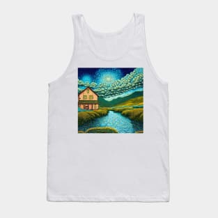 Beautiful Cartreuse Cosmic Tank Top